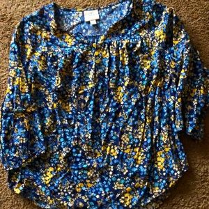 St John’s Bay  3/4 sleeve PL Golden Flower Blouse